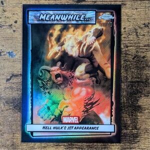 2026 Topps Chrome Marvel Meanwhile MW-17 Hell Hulk 1st Black Refractor /10